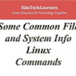 Some Common File and System Info Linux Commands